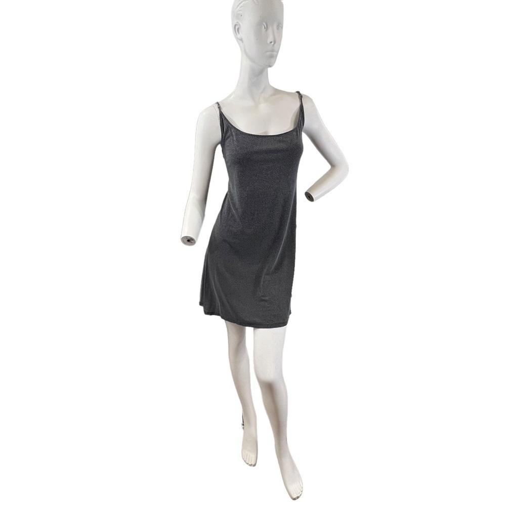 Tommy Hilfiger Black White Polka Dot Slip Dress Large